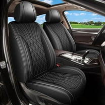 LAONNVIR Seat Covers Fit for GMC Terrain 2010-2024: Leather Car Seat Cover Full Set Waterproof Automotive Cushion Protector (5 Seats,Black)