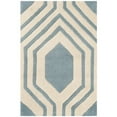 thumbnail image 2 of Safavieh Chatham 5' X 8' Hand Tufted Wool Rug in Blue and Ivory, 2 of 9