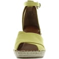 thumbnail image 3 of Gentle Souls by Kenneth Cole Womens Charli Leather Sandal Wedge Heels, 3 of 3