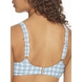 thumbnail image 2 of Anne Cole Women's Gingham Retro Twist Underwire Bikini Top Swimsuit Blue Size 34DD, 2 of 2