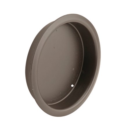 Mortise Closet Door Pull, 5/16 in. x 2-1/8 in. Outside Diameter, Solid Steel, Classic Bronze Finish