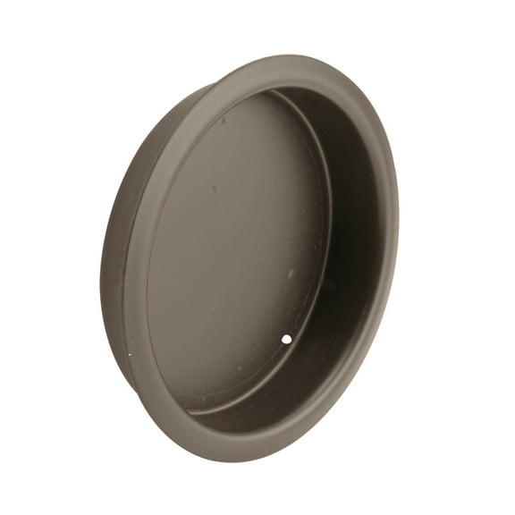 Mortise Closet Door Pull, 5/16 in. x 2-1/8 in. Outside Diameter, Solid Steel, Classic Bronze Finish