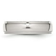 thumbnail image 3 of Stainless Steel Ridged Edge 6mm Polished Band, 3 of 7