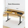 thumbnail image 2 of HUANUO 48″ x 24″ Electric Standing Desk with 2 Drawers, C-Clamp Mount Compatible, Height Adjustable Computer Desk, Home Office Stand Up Desk with 4 Preset Heights & 2 Hooks, Vintag, 2 of 6