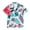 White + Red Flower, variant on IBTOM CASTLE Daddy and Son Tropical Print Matching Shirts, Father Son Shirts for Beach Hawaiian Short Sleeve Summer Holiday Casual Clothes M Blue + White Flower