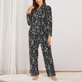 thumbnail image 2 of Picia Daisies Flowers Pattern Women’s Long-Sleeve Sleepwear Set - Soft 2-Piece Loungewear with Pockets, Comfy PJs for Relaxing Nights-Small, 2 of 7