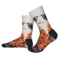 thumbnail image 2 of Bingfone Compression Socks for Women and Men Long Socks for Running Athletic Cycling Nurse- Polka Dot Rhino Welcome, 2 of 7