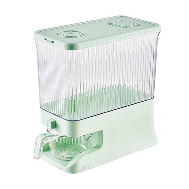 Recipientes herméticos para almacenar cereales y taza medidora para dispensador de arroz Verde