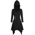 thumbnail image 2 of Halloween TIMIFIS Costumes d'Halloween pour Femmes Costumes pour Femmes à Lacets à Capuche Vintage Chandail à Enfiler Ourlet Haut-Bas Bandage Longue Robe Cape Robe Renaissance Femmes, 2 of 3