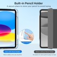 thumbnail image 6 of for iPad (A16) 11th Generation Case 11 Inch 2025, iPad 10th Generation Case 10.9 Inch 2022 with Pencil Holder, Slim Light Trifold Protective Cover with Hard PC Translucent Back Shell, Starry Sky, 6 of 18