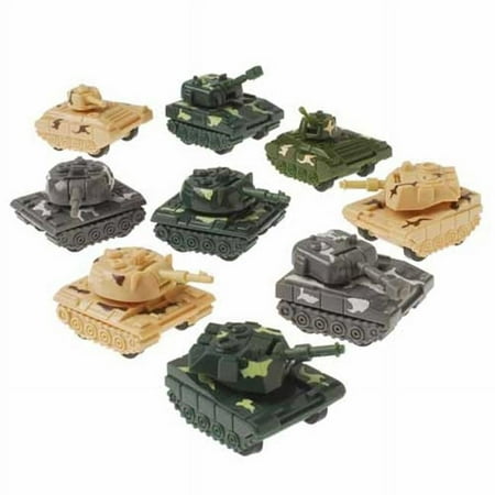 US Toy Company 1081 Pull Back Tanks - Pack of 12
