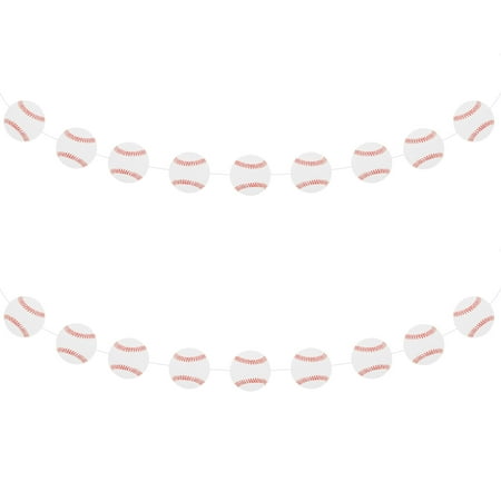 LHXC 2pcs Baseball Party Hanging Banner Novelty Sports Party Bunting Baseball Theme Banner