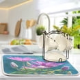 thumbnail image 5 of Dish Drying Mat Kitchen Pad Large Counter Absorbent Dish Mats Drainer Clematis in Full Bloom, 5 of 8