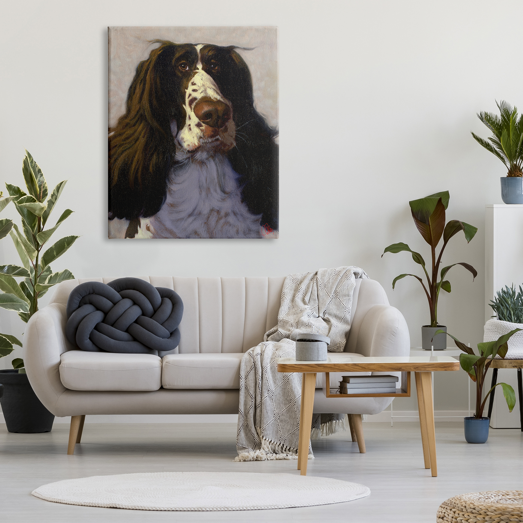 Stupell Industries Hound Dog Pet Portrait Funny Animal Painting, 36 x 48, Design by Thomas Fluharty