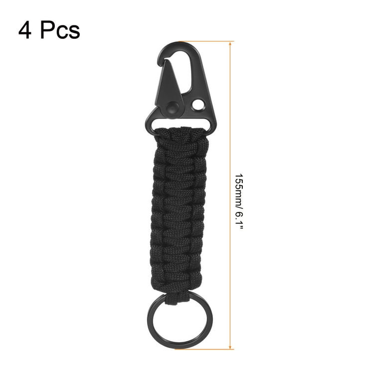 12 Pack Keychains Clip S Carabiner Biners, Plastic Snap Hooks Buckle,  Outdoor Paracord Landyard Keychain Key Ring Clips Diy Craft Kits For Keys  Led Fl