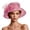 Hot Pink04, variant on Karymi Derby Hats for Women Elegant Floral Organza Wide Brim Hat, Breathable Sun Protective Formal Dress Hat for Wedding Church Derby Hat