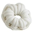 thumbnail image 1 of (White)Creative ringshaped knotted pillow Personalized ring donut pillow, 1 of 5