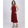 thumbnail image 6 of Moomaya Sleeveless Maxi Dress With Beaded Neckline Cutout, Casual Chic Wear Dress For Women, 6 of 8