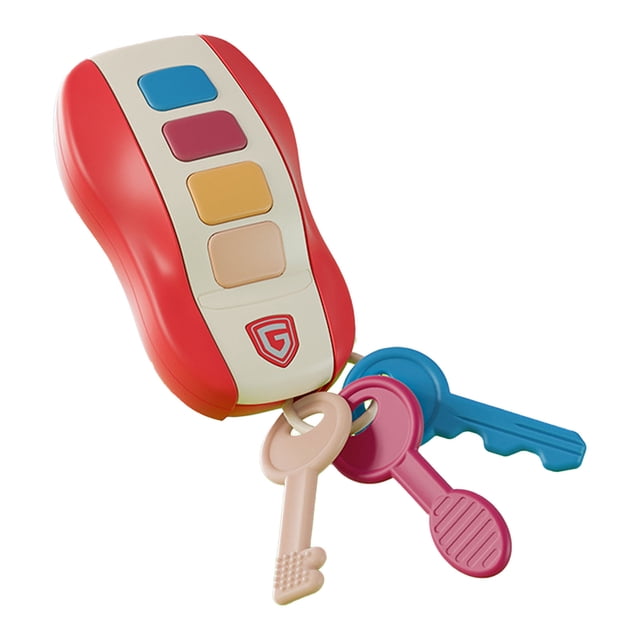 Remote Car Key Toy, 3 Keys 10 Songs Pretend Car Key Toy 4 Sounds For Toddler For Little Hands
