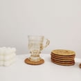 thumbnail image 2 of 1PCS 10cm Placemats Round Handmade Insulation Kitchen Rattan Coasters, 2 of 9