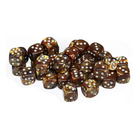 Chessex CHX27893 Dice - Lustrous: 36D6 Gold/Silver