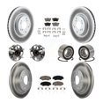 thumbnail image 1 of Transit Auto Front Rear Wheel Hub Bearings Assembly Coated Disc Brake Rotors and Ceramic Pads Kit (10Pc) for Car Honda Civic Acura ILX - Left Right Side (Driver Passenger) KBB-129205, 1 of 10