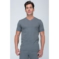 thumbnail image 5 of Men's Cottonique M17721 Latex Free Organic Cotton V-Neck T-Shirt (Melange Grey M), 5 of 5