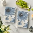 thumbnail image 3 of Blue Floral Boho Kitchen Towels Dish Towels, 18x26 Inch Seasonal Spring Decoration Hand Towels Set of 2, 3 of 6