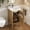 Natural Wood + Ceramic + Solid Wood + MDF, variant on 18 Small Bathroom Vanity with Ceramic Sink, Natural Wood Storage Cabinet with Adjustable Shelf, Soft-Closing Hinges for Small Space Solution