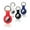 Red/White/Blue/Black, variant on Protective Key Ring Cases for Airtags (4 Pack) Secure Silicone Airtag Holders, with Heavyweight Metal Alloy Key Chain, Anti Loss Finder, Pet Tracker, Assorted Colors, 4 Holders (Neon Colors)