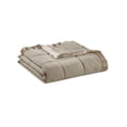 thumbnail image 6 of Full Down Alternative Blanket with Satin Trim, Queen Soft Lightweight Bed Blanket For All Season, Breathable Blanket for Home, Brown, 6 of 7