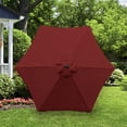 thumbnail image 3 of Astella 92.5" Brick Solid Print Hexagon Market Patio Umbrella, 3 of 7
