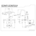 thumbnail image 2 of Kingston Brass CC303T2 Adjustable Center Wall Mount Tub CC303T2, 2 of 2