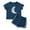 A123-Navy, variant on TOWED22 Toddler Girls Summer Outfit 2-Piece Set Graphic Print Tee and Soft Shorts 12M-4T Navy,12-18 M