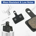 thumbnail image 5 of 4set Disc Brake Pad 1.22" x 1.38" Semi-Metallic Resin Bike Brake Pads with Spring and Pin for BB7 M355 M446 M640 Mountain Road Bikes, Black, 5 of 7