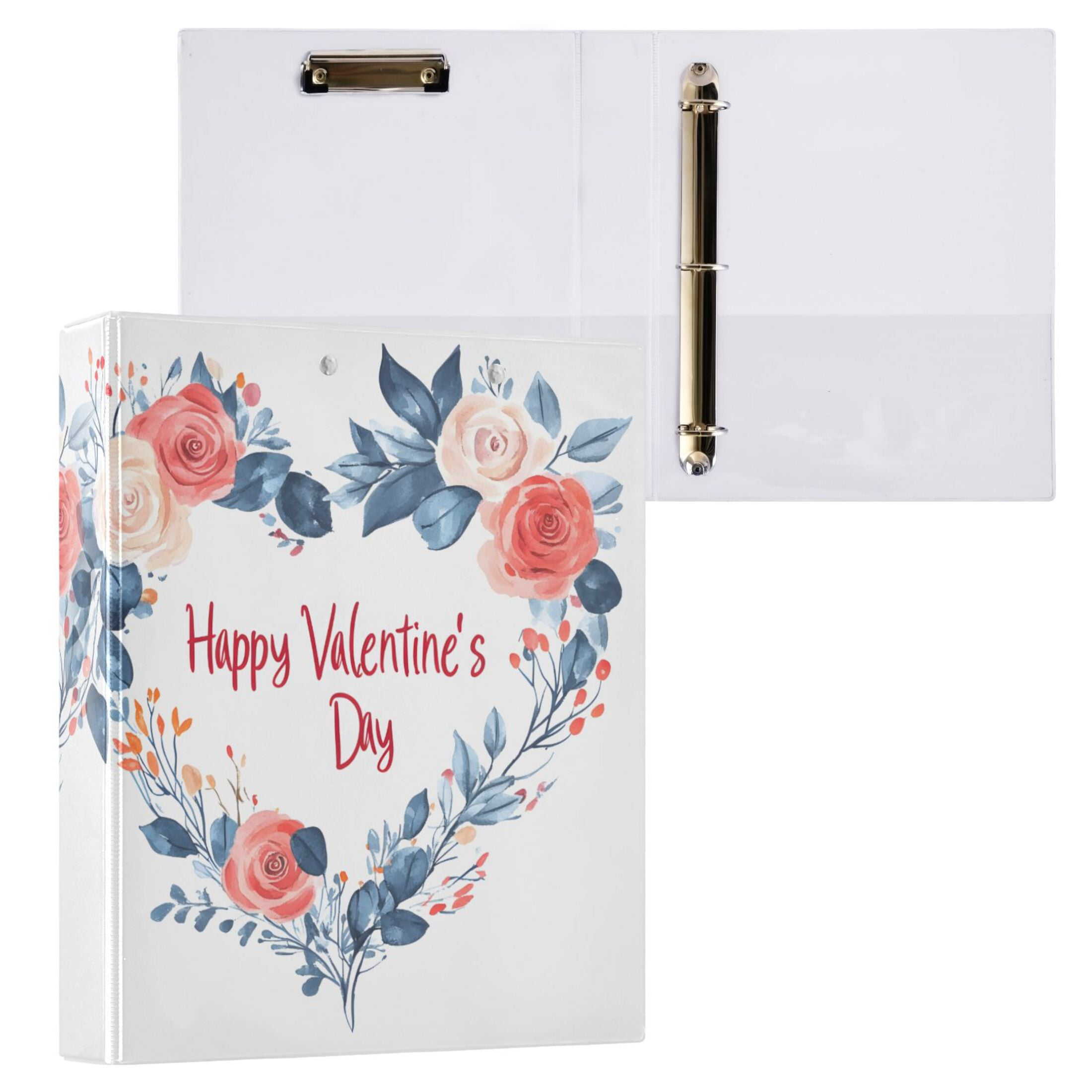 joogoo Valentine Day-a5 Hardcover 3 Ring Binder 1.5" Round Rings Interior Pockets Binders Organizer 2 Pack