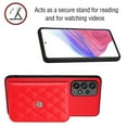 thumbnail image 4 of Allytech Galaxy A52 4G/5G Wallet Case with Shoulder Strap, Luxury PU Leather RFID Blocking Protectve Anti-Scratch Bumper Cards Slots Magnetic Closure Case Cover for Samsung Galaxy A52 4G/5G, Red, 4 of 9