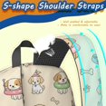 thumbnail image 5 of Dog and Pool Float Beige Pattern 17" Waterproof Oxford School Backpacks for Teens, S-Shape Padded Straps, for School, Travel, Hiking, Camping, 5 of 5