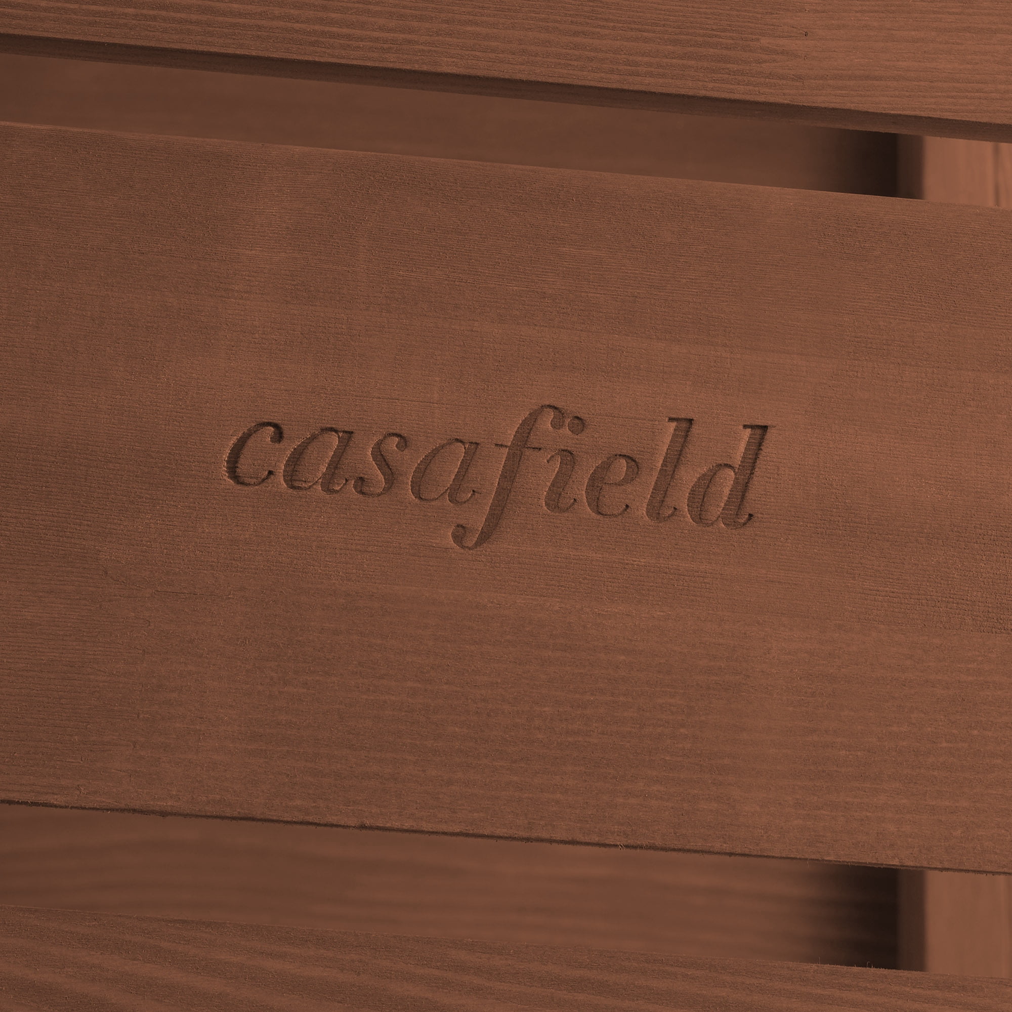 Casafield Adirondack Side Table, Set of Two Cedar Wood End Table with Shelf for Patio, Lawn, and Garden - Espresso