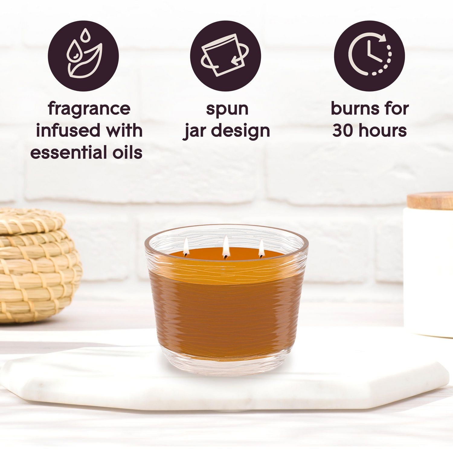 Glade® Scented Candle Air Freshener, Cashmere Woods, 1 Piece