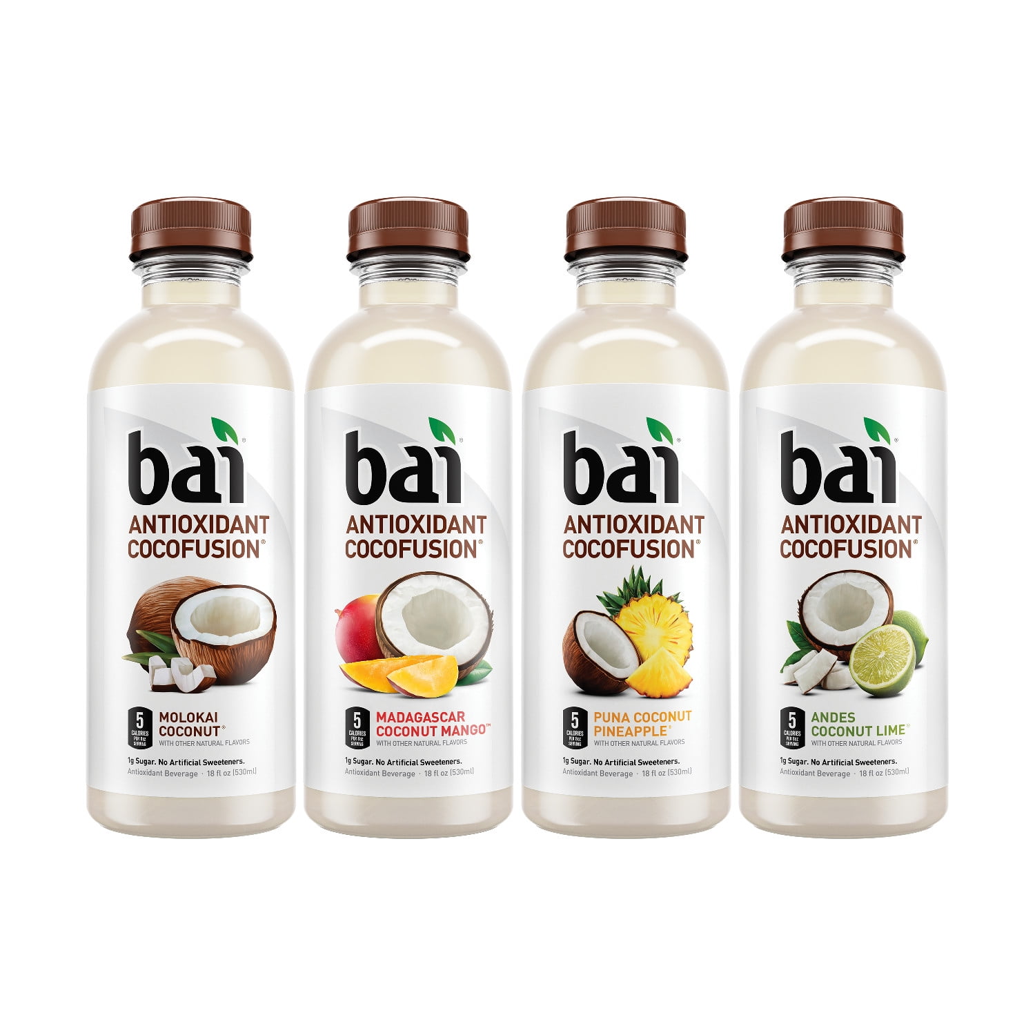 Bai Coconut Flavored Water, Cocofusions Variety Pack II, 18 Fluid Ounce