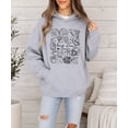 thumbnail image 6 of Touch Down Season Football Hoodie for Women & Teen Girls Cute Game Day Collage Sweatshirt Gray Hoodie Medium, 6 of 8
