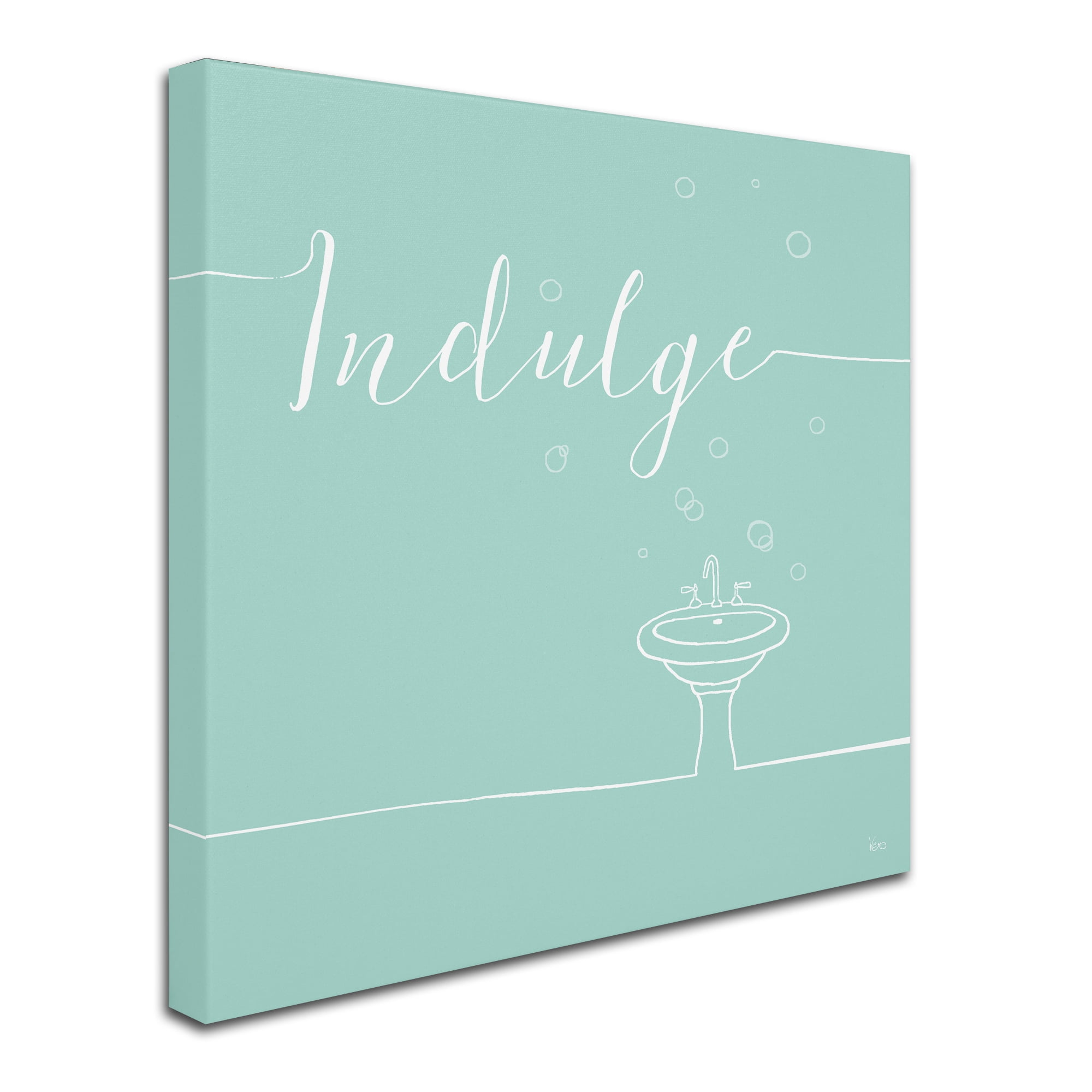 Trademark Fine Art 'Underline Bath VII Teal' Canvas Art by Veronique Charron