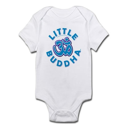 CafePress - Little Buddha Yoga Symbol Baby Rompers Blue - Baby Light Bodysuit