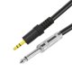 thumbnail image 2 of Gwong Electrónica 6FT Universal STEREO AUDIO 1 / 8Inch TRS a MONO 1 / 4InCH TS PATCH CABLE JUMERO, 2 of 6