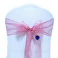 thumbnail image 2 of mds Pack of 50 Organza Chair Sash Bow Sashes for Wedding Decoration -Dusty Pink, 2 of 7