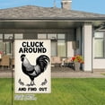 thumbnail image 3 of AMHNF Cluck Around and Find Out Rooster Linen Garden Flag for Spring Summer Home Outdoor Garden Yard Door Decor 12x18 inch, 3 of 5