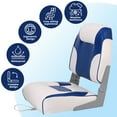 thumbnail image 3 of Luku Boat Seats Low Back, Fold-Down Fishing Boat Chair for Sightseeing Boat, Speedboat, Canoe, 2 Seats, 3 of 7