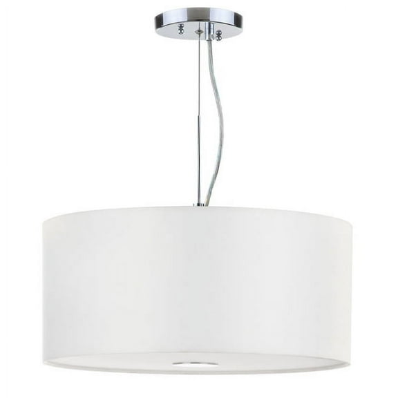 Safavieh Molly 3 Light 16 in. Dia. Adjustable Pendant, Chrome/Cream