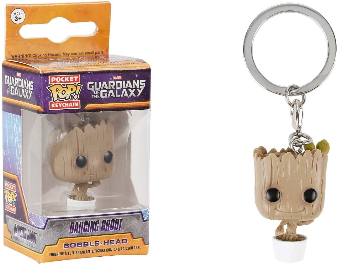 Baby groot action figure bobble head keychain doll toy guardians of the galaxy